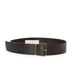 THE FRANKIE SHOP Evro Leather Belt, Brown/Gold, XL Brown Photo 1