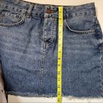 ASOS 100% Cotton Dark Wash Frayed Hem Micro Mini Denim Skirt Photo 7