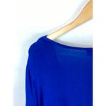 Soft Surroundings  Womens Royal Blue Tie Dye Cowl Neck Ruched Top  PL Photo 5