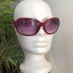 Y2K oversize Baddie Trendy Red pink sunglasses rhinestones Photo 0