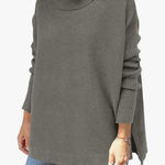 ANRABESS Ribbed GREY Cozy Turtleneck Sweater Gray Size undefined Photo 0
