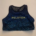 Peloton  Vibrant Blue Patterned Sports Bra Size Medium Photo 1