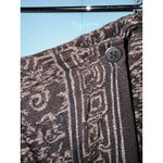 Jones New York Vintage Brown Print 100% Silk Wrap Pencil Skirt Size 10 Photo 3