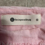 The Impeccable Pig  Sleeveless Blouse Size Medium Pink Layered Flowy Tank Top Loose Photo 6