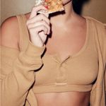 SKIMS  SET Waffle Loungewear Button Front Bra Top and Loungewear Pants Size: S Photo 2