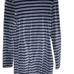 T Alexander Wang Dress Size S NEW Women's Velour Long Sleeve Turtle Neck Stripe Gray Photo 2