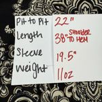 Sandra Darren Dress L Shift Knee Length Black Stretch Flare Sleeve Career Office Photo 6