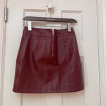 Forever 21  Maroon High Waisted Red Faux Leather Skirt Photo 3