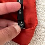 Doe & Rae Deep Orange Halter Pleated Business Tank  Photo 6