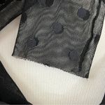 White House Black Market Y2K Sheer Mesh Polka Dot Top XS Photo 1