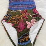 Farm Rio NWT Smocked Shoulder Tie One Piece Swimsuit, Size XS Photo 6