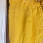 Diane Von Furstenberg  Sleeveless A-Line Zip Belted Denim Dress in Yellow Size 4 Photo 7