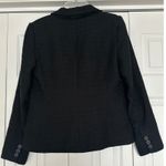 Karl Lagerfeld Paris Women Black Tweed Fringe Blazer Jacket Size 8 NEW Photo 1