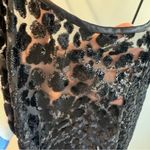 Valentino Garavani Vintage Valentino Intimo Sheer Black Metallic Leopard Print Lingerie Slip Large Photo 2
