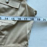 White House | Black Market Whbm ruffle front shirt dress with collar beige size 10 Photo 13