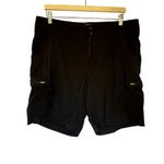 L.L.Bean black shorts pockets women's size 16 regular nylon spandex summer pants Photo 0