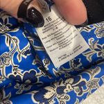 J.Crew WOMENS RUCHED ONE PIECE BATHING SUIT COBALT BLUE FLORAL HALTER 16 NEW Photo 6