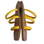 Target NWOT A New Day "Yellow Wren" Triple Strap Chic Square Toe Open Toe Sandals Photo 2