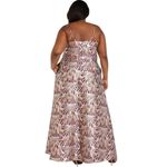 Nightway  Formal Dress NWT Womens 18W NYE Prom HOCO Metallic Pockets Full Maxi Photo 3