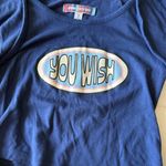 Urban Outfitters  “You Wish” Graphic Fitted Long Sleeve Crop Top Navy Blue Size M Photo 1