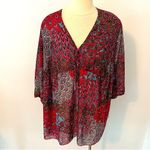 Pure Energy NWT Pink Paisley 3/4 Sleeve Blouse Size 3 Photo 1