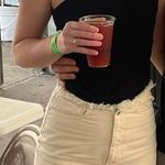 We Wore What Cream Jeans Photo 2