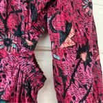 Ulla Johnson Helia Ruched Print Cotton Midi Dress Pink Snapdragon Size 2 Cut Out Photo 13