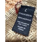 Aztec Tribal Cardigan Sweater‎ Large Waterfall Open Front Boho Southwest Women’s Photo 8