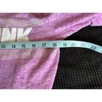 PINK - Victoria's Secret VS PINK Pink/White Zip Up Sweatshirt‎ Size Medium Long Sleeve Logo Lightweight Photo 6