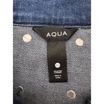 AQUA  Denim Jacket XL Silver Studded Dark Wash Jean Coat‎ Women's Photo 9