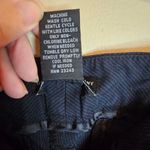 New York & Company Stretch Y2K 10P Navy Blue Pinstripe Wide Leg Pants Photo 5