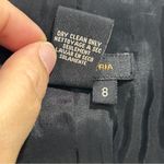 BCBG Max Azria 100% Silk Black 3 Button Long Sleeve Blazer Women 8 Photo 3