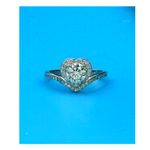 1 carat Moissanite Heart Shaped Cut Ring Moissanite Accents 8 Silver Photo 3