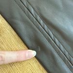 I am gia I.AM.GIA Flare Pants Faux Leather Size S Dark Brown Photo 3