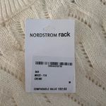 FRNCH New  Paris Cream sweat Valeria Ruffle Shoulder Pointelle Sweater Photo 6