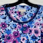 Alfred Dunner  Picture Perfect Somen's Flowers and Stripes Knit Top 2X Photo 1