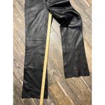 EXPRESS NWT Black Genuine Leather Flare Pants SZ 7/8 Side Zip Lined Bootcut Y2K Photo 5