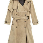 Burberry  Kyrewood Suede Trench Coat Size Large Photo 0