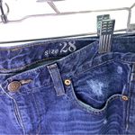 J.Crew Broken in Boyfriend Jean Dark Wash Distressed SZ 28 High Waist Straight Photo 4