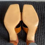 ZARA Heeled Sandals Brown Leather Photo 2