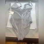 Good American  - Always Ruched One-Piece Swimsuit. Silver NWT. Size 1. Photo 1