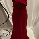 Badgley Mischka Beautiful ruby 1-shoulder max gown ruffle mermaid princess Photo 0