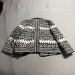 Tory Burch Embroidered Tweed Jacket Size 6 Black & White 100% Cotton EUC Photo 7