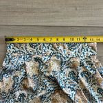 Anthropologie Drew Cream Gold Blue Wide Leg High Rise Trouser Satin Pants S Photo 6