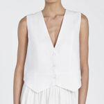 Dissh Diish white linen vest top Photo 0