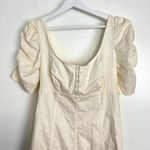 Free People  Cheyenne Smocking Short Puff Sleeve Denim Mini Dress Size X-Small Photo 6