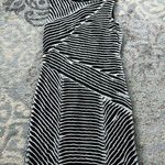 Nicole Miller  Ruffle Sheath Dress Gray Black Large Photo 0