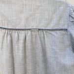 Max Studio  Gray Cotton Floral Embroidered Shirt with Long‎ Sleeves Small Photo 7