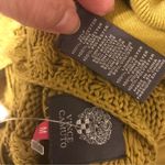 Vince Camuto Sweater Dress sz M mustar yellow Short Sleeve Drop Waist Stretch Photo 1