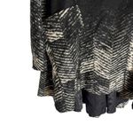 L.A.M.B. Gwen Stefani Black Ombre Stripe Wool Blend Wrap Coat Size 6 Photo 3